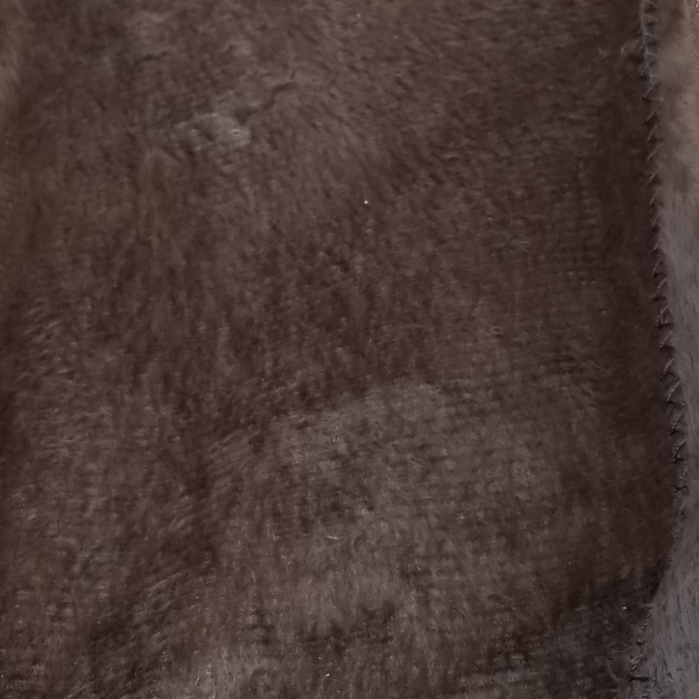 Knee High Heel Boots Brown Vegan Leather and fur - Picture 8 of 8